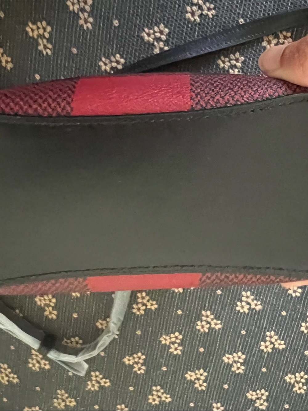 NWT Coach Mini Town Bucket Bag With Buffalo Plaid Print- Red/Black C7267 - Picture 7 of 7